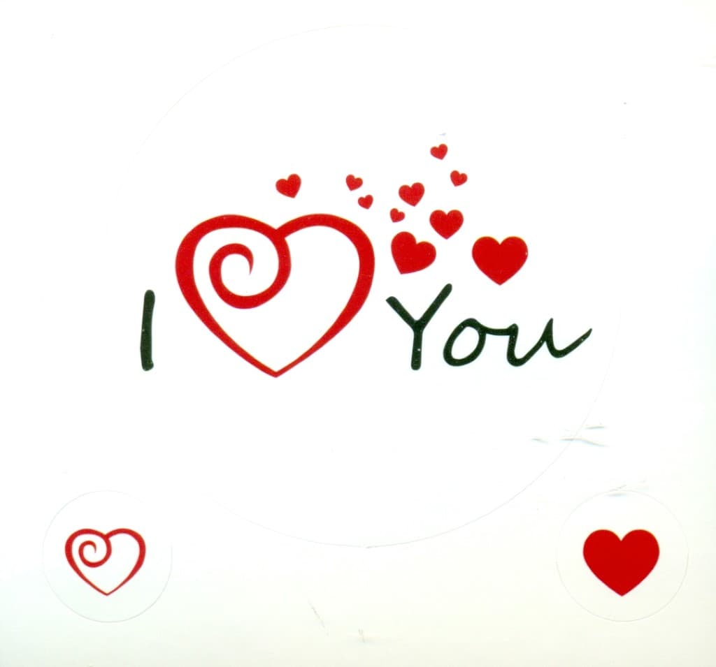 استیکر دات کارت (I Love You) طرح قلب