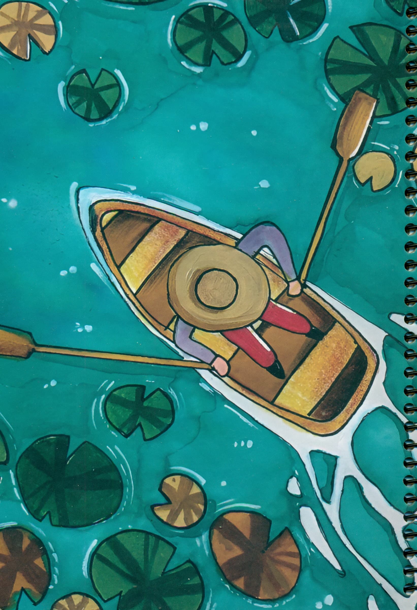 دفتر یادداشت خط دار آرت ون گوگ (کد A001)،(سیمی)