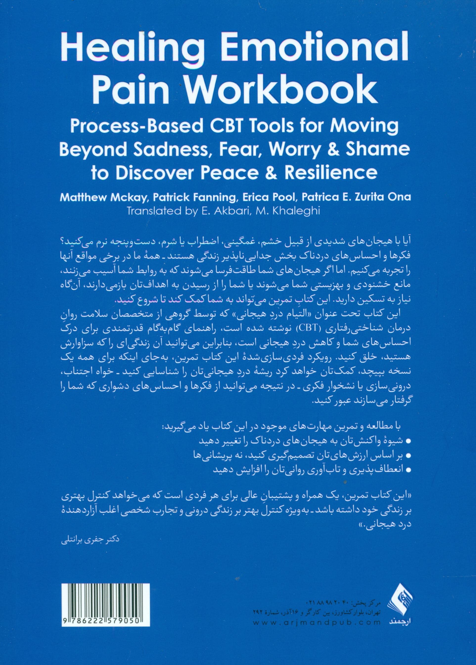 التیام درد هیجانی (کتاب تمرین مبتنی بر درمان شناختی رفتاری فرایندمدار برای رفتن فراسوی ترس غمگینی نگرانی و شرم و دست‌یابی به آرامش و تاب‌آوری)