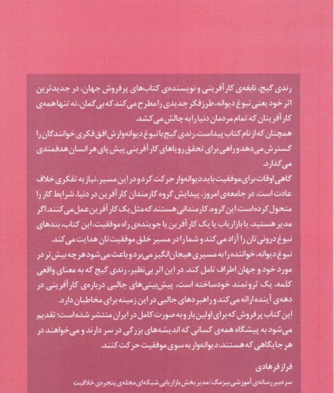 نبوغ دیوانه (مانیفست کارآفرین‌ها)
