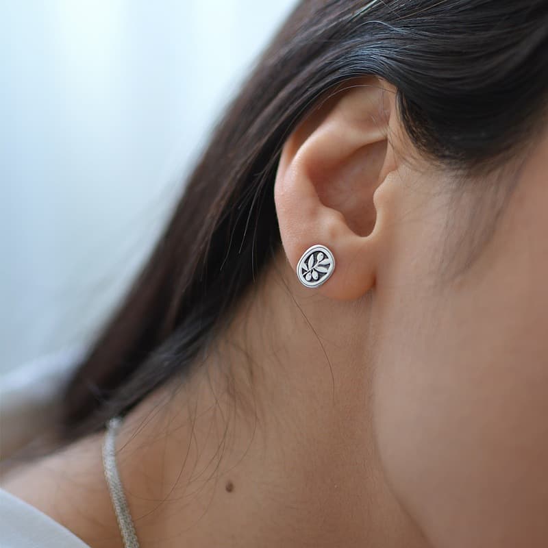 گوشواره نقره کد E045