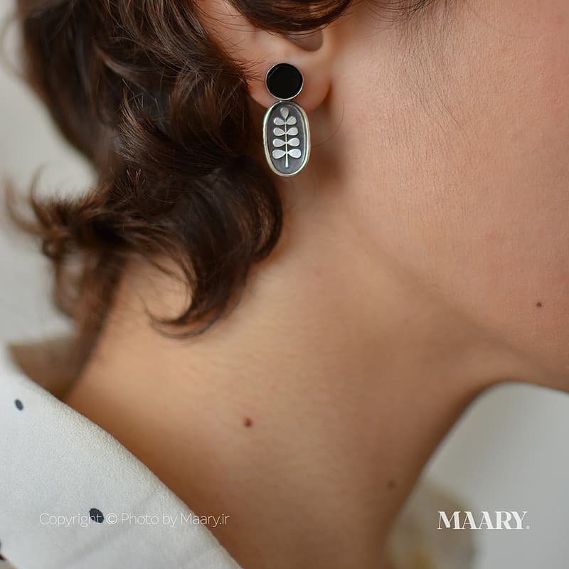 گوشواره نقره کد E030