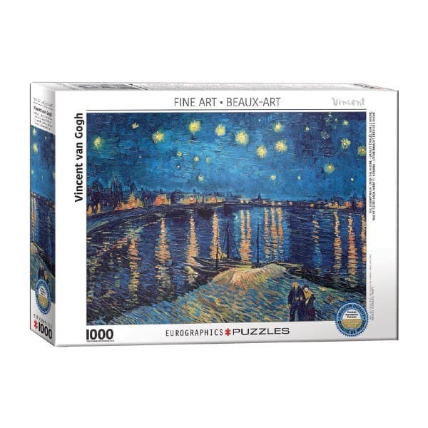 پازل 6000-5708 (1000 تکه) شب پرستاره برفراز رن اثر ون‌گوگ Starry Night Over The Rhone