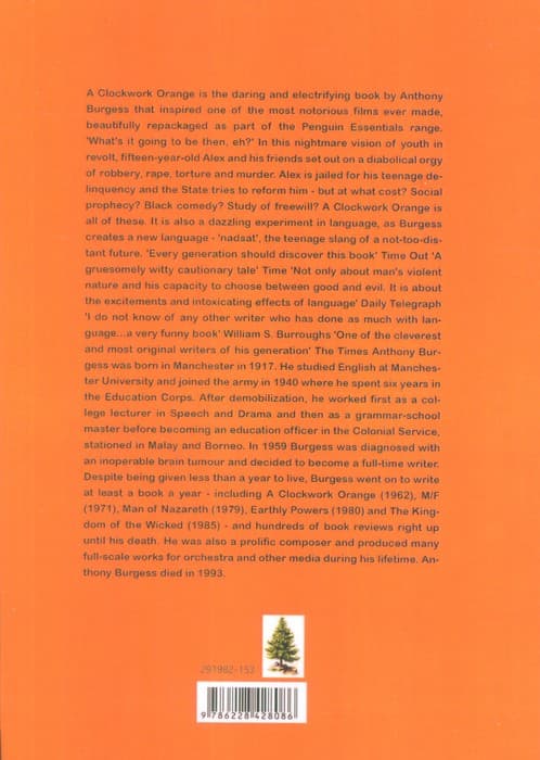 A CLOCKWORK ORANGE:پرتقال کوکی (زبان اصلی،انگلیسی)