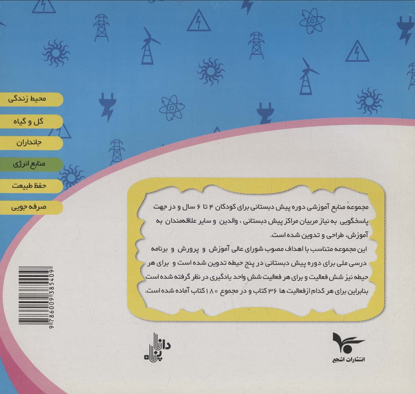 منابع آموزشی دوره پیش دبستانی براساس فصل های مصوب وزارت آموزش و پرورش (منابع انرژی)