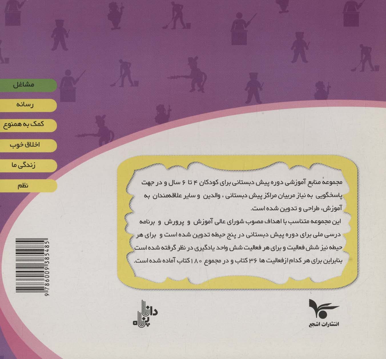 منابع آموزشی دوره پیش دبستانی براساس فصل های مصوب وزارت آموزش و پرورش (مشاغل)