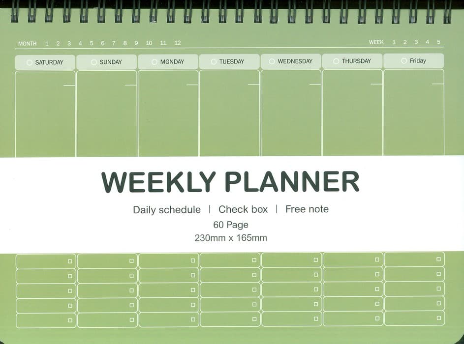 دفتر برنامه ریزی (پلنر هفتگی،کد 162)،(سیمی)