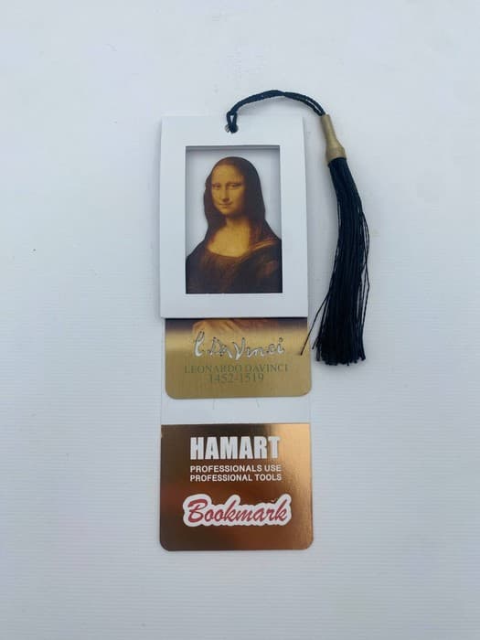 نشانه کتاب مشاهیر:LDAVINCI (بوک مارک،کد 691)،(فلزی)