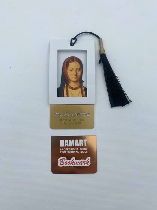 نشانه کتاب مشاهیر:SITTOW MICHEL (بوک مارک،کد 714)،(فلزی)