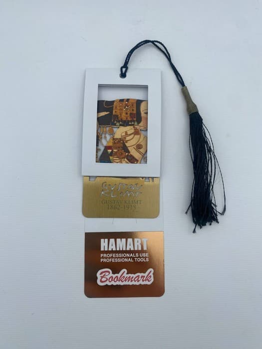 نشانه کتاب مشاهیر:GUSTAV KLIMT (بوک مارک،کد 738)،(فلزی)