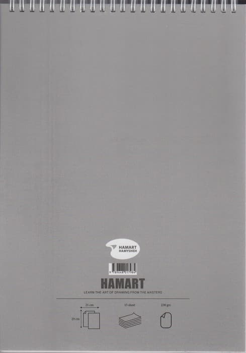 دفتر طراحی مداد رنگی A4 (کد984)،(سیمی)