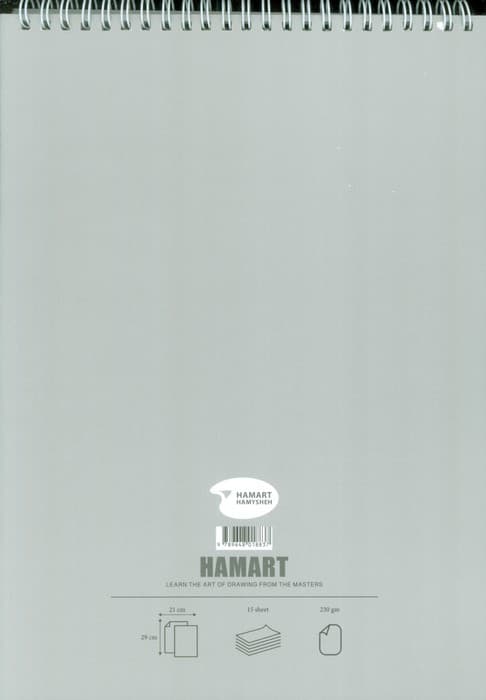 دفتر طراحی مداد رنگی A4 (کد837)،(سیمی)