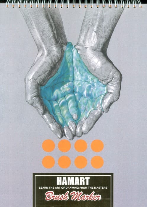 دفتر طراحی براش مارکر A4 (کد844)،(سیمی)