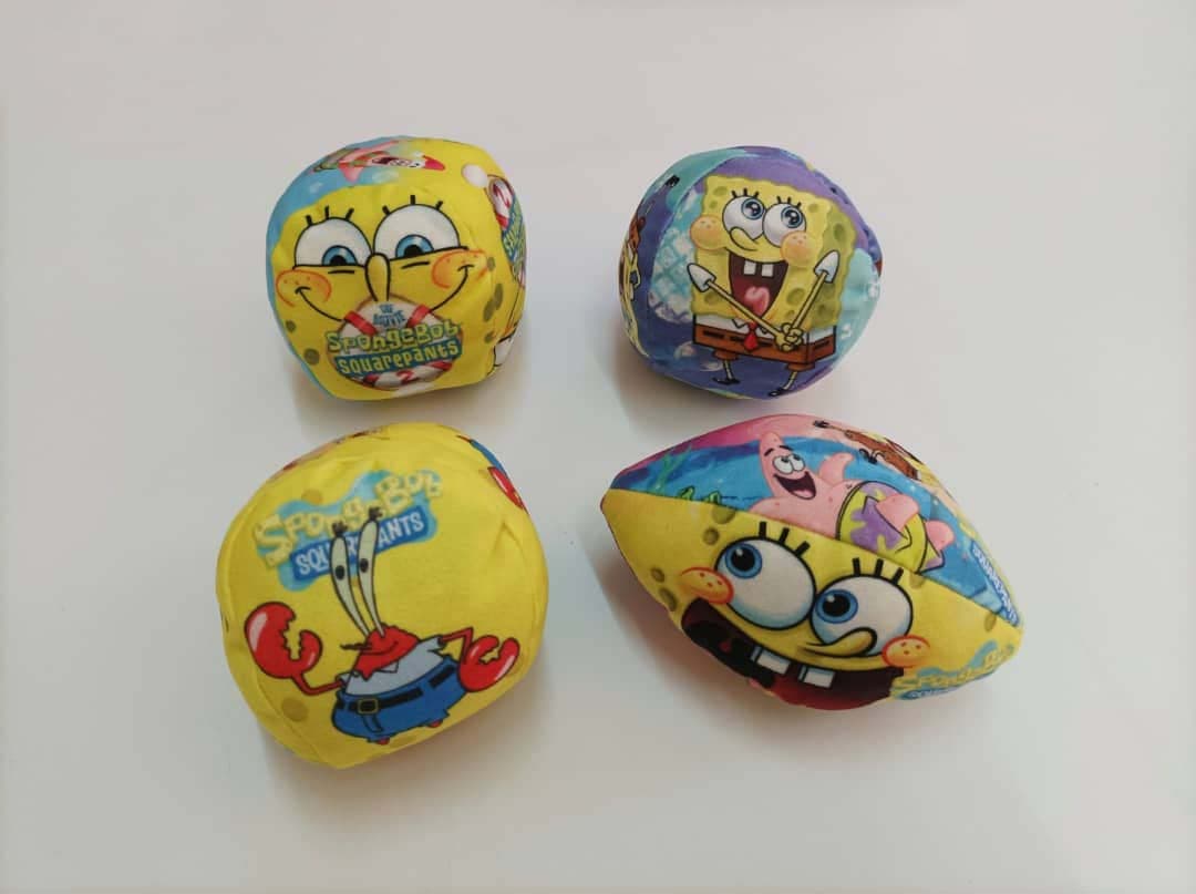 بسته بازی توپ های پارچه ای باب اسفنجی (4 عددی)