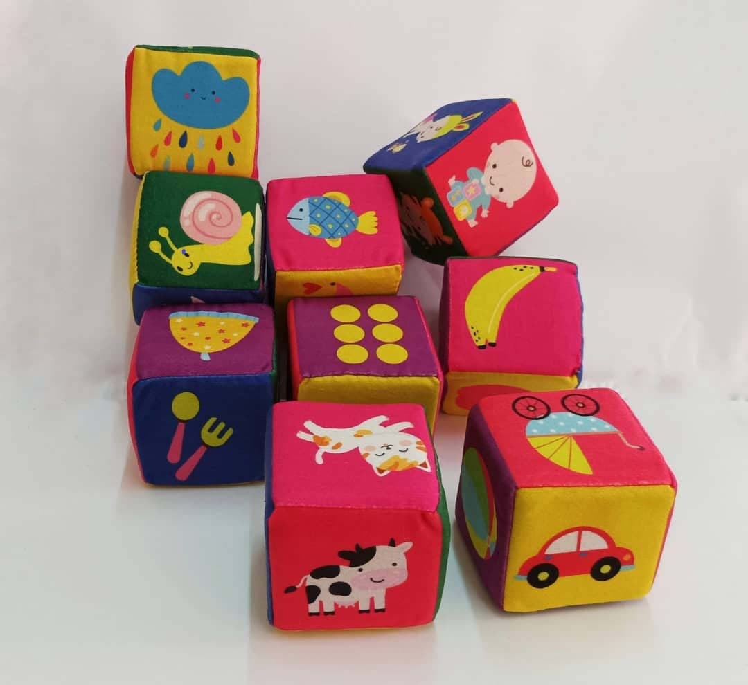 بسته بازی مکعب های ابری پارچه ای  (9عددی)