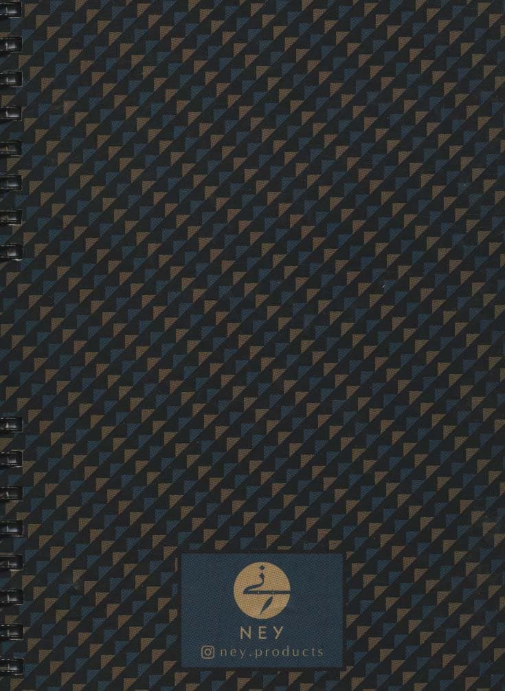 دفتر یادداشت خط دار (طرح خطاطی،کد 7)،(سیمی)