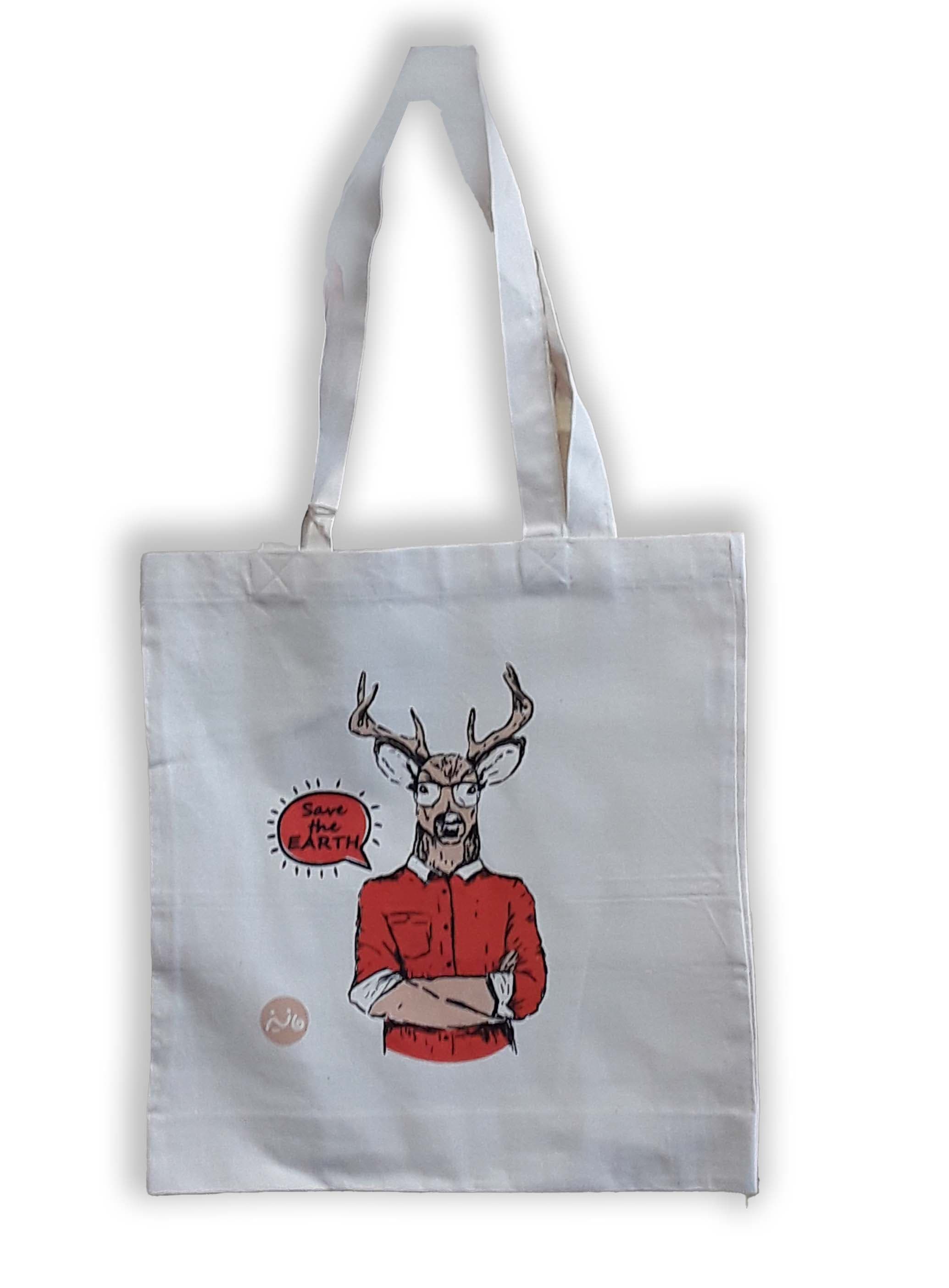 کیف پارچه ای 40*40 (طرح گوزن فانتزی)