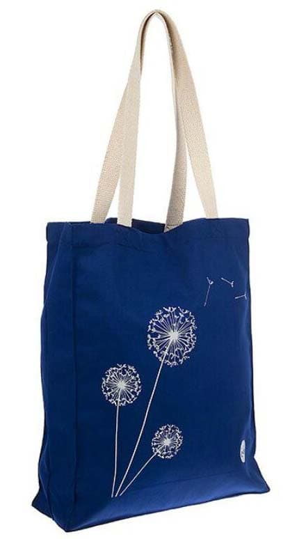 کیف پارچه ای 40*40 پنبه (طرح قاصدک (آبی کاربنی))