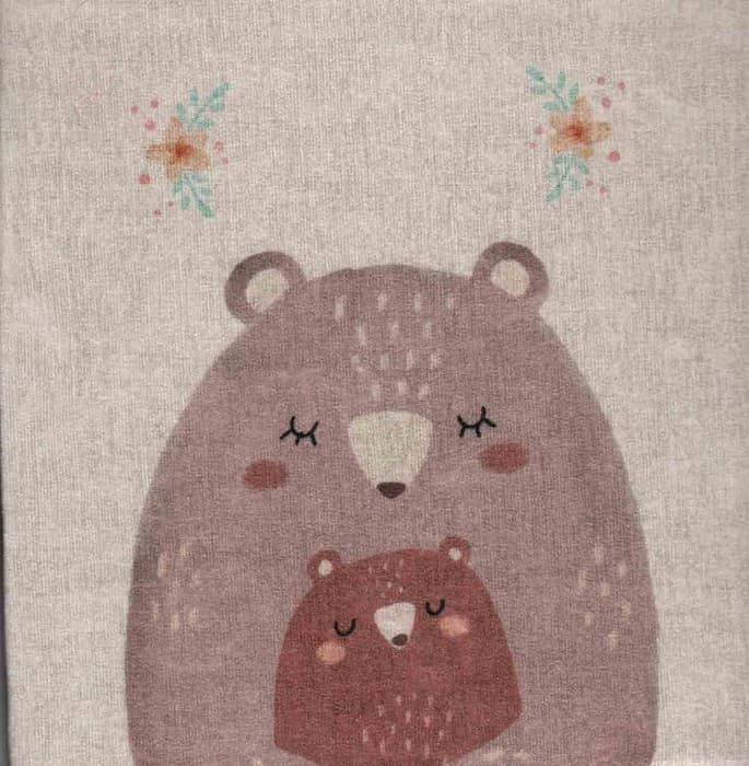 دفتر یادداشت نقطه ای مخملی قدیما (طرح خرس)،(بولت ژورنال18)