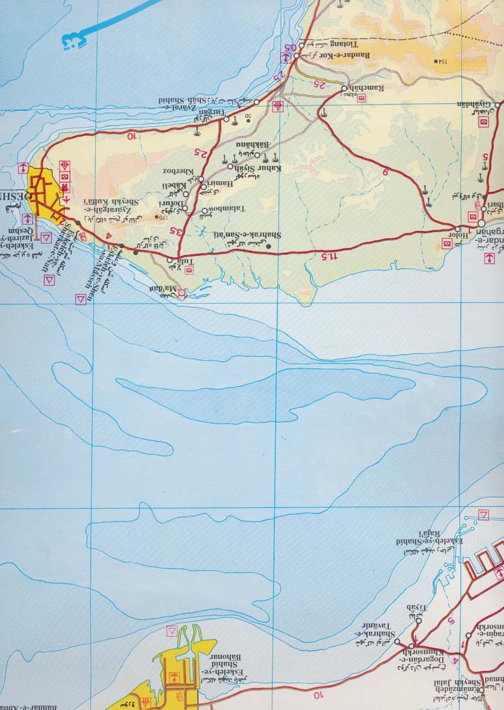 نقشه منطقه آزاد قشم 70*100 (کد 236)،(گلاسه)