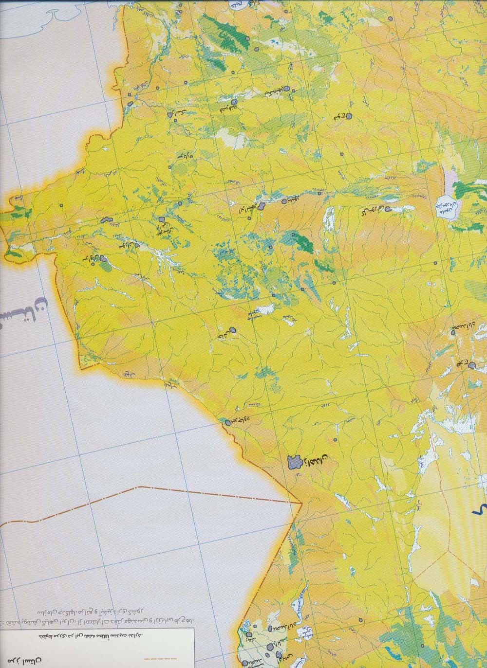 نقشه راهنمای پوشش گیاهی و محیط زیست ایران 70*100 (کد 1623)،(گلاسه)