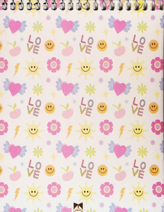 دفتر یادداشت خط دار (4طرح)،(سیمی)