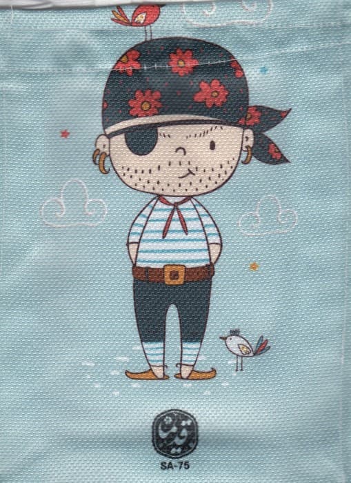 کیف پارچه ای قدیما 15*23 (طرح دزد دریایی،کد SA_75)