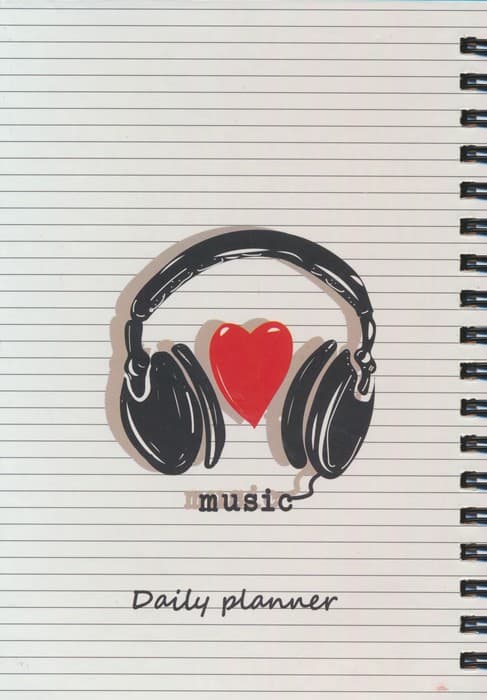 دفتر برنامه ریزی (پلنر روزانه LOVE MUSIC:کد801)،(سیمی)