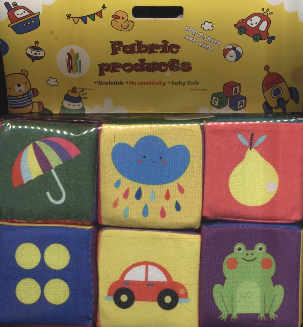 بسته بازی مکعب های ابری پارچه ای اشکال (6عددی)