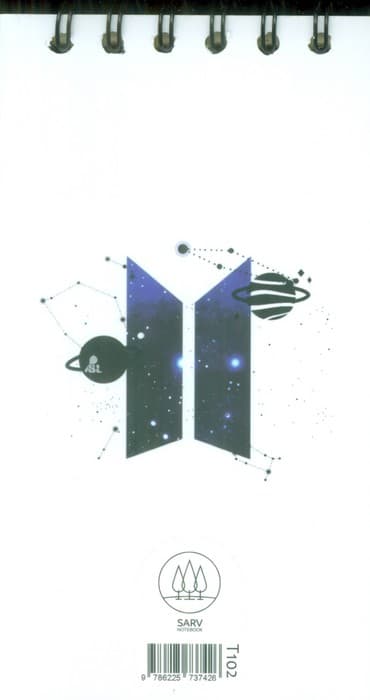 دفترچه بی خط مشاهیر (BTS،کدT102)،(سیمی)