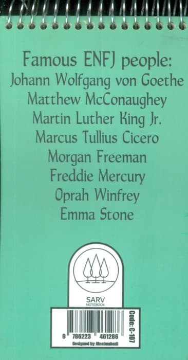 دفتر یادداشت خط دار سرو (ENFJ،کدC-107)،(سیمی)