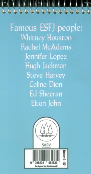 دفتر یادداشت خط دار سرو (ESFJ،کدC-112)،(سیمی)