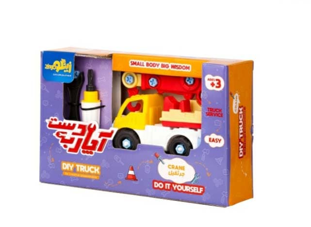 بسته اسباب بازی آچار به دست:جرثقیل (خودت بساز و بازی کن)،(کد JAR 112)،(باجعبه)