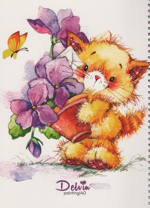 دفترنقاشی 40 برگ (3طرح،کد0133)،(سیمی)