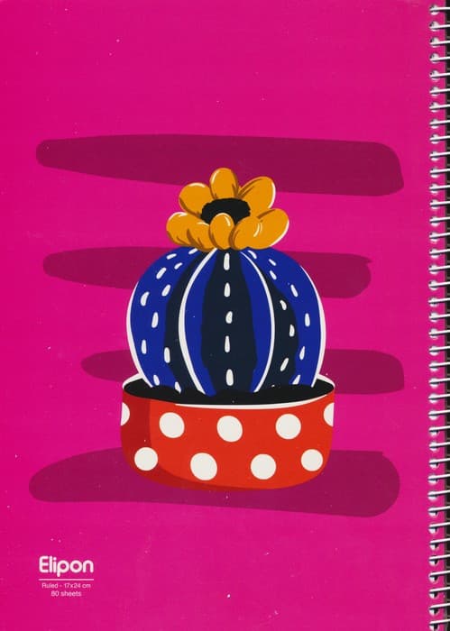 دفتر خط دار فانتزی 80 برگ (12طرح،کد 236)،(سیمی)