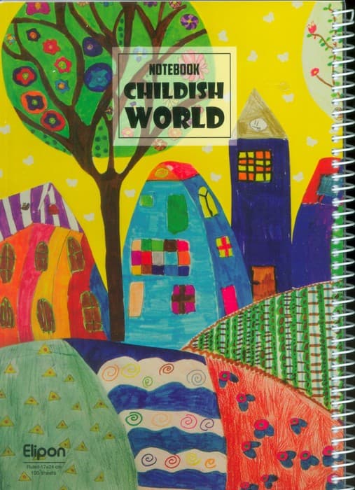 دفتر خط دار فانتزی 100 برگ (12طرح،کد 241)،(سیمی)