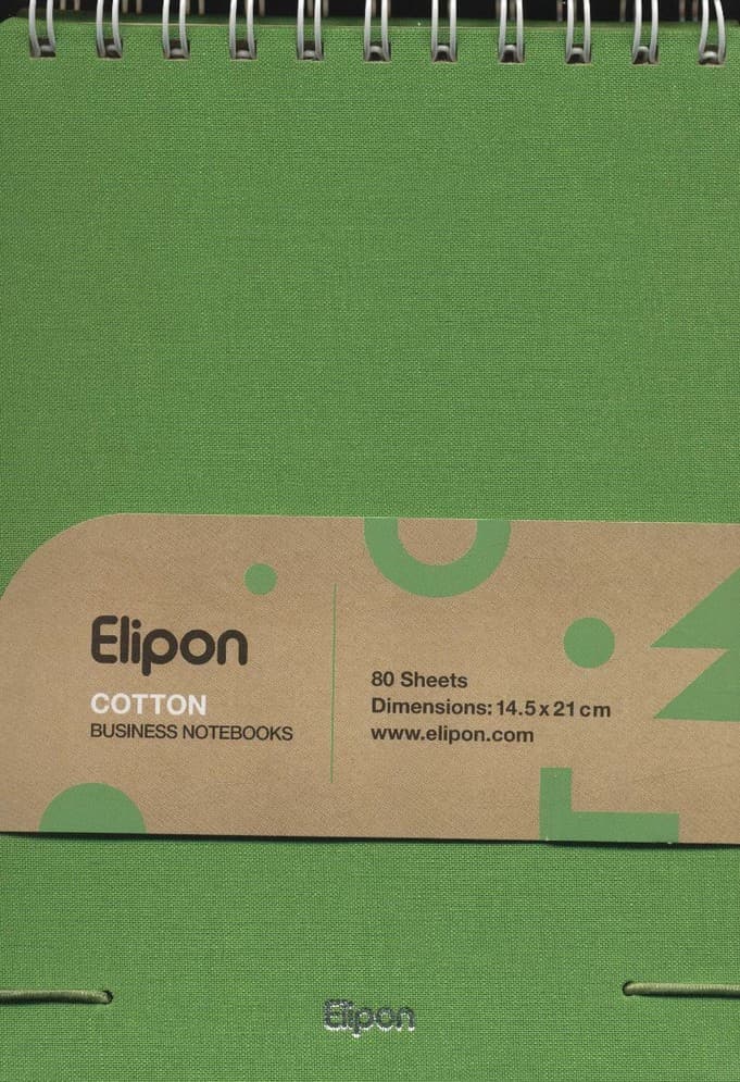 دفتر خط دار پارچه ای کلاسیک 80 برگ (بیزینسی،کد 274)،(6رنگ،سیمی،کشدار)