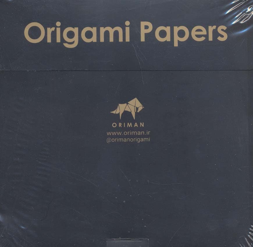 بسته کاغذهای اوریگامی (مشکی،طلایی،مات) 15*15 (باجعبه)