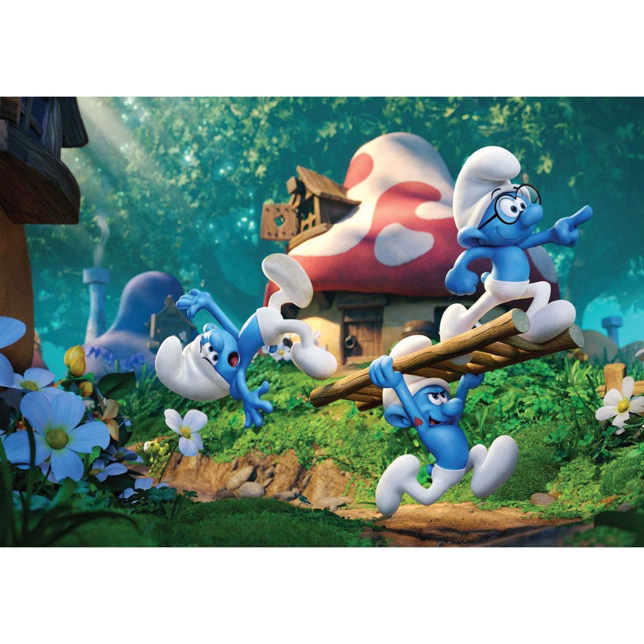 بسته پازل اسمورف ها (48تکه،باجعبه)