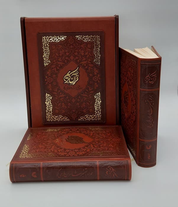 قرآن کریم (همراه با تفسیر شاعران پارسی گو)،(2جلدی،باجعبه،ترمو)