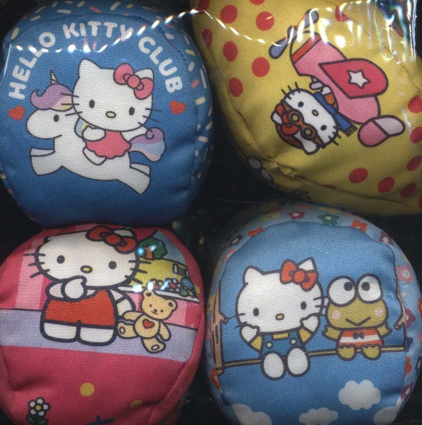 بسته بازی توپ های پارچه ای کیتی (4 عددی)