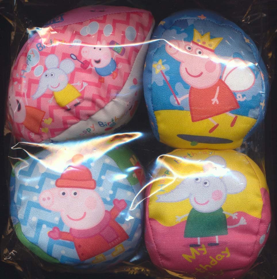 بسته بازی توپ های پارچه ای پپا (4 عددی)