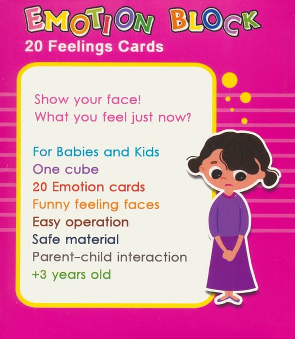 بسته بازی مکعب ابری پارچه ای احساسات (همراه با فلش کارت)،(باجعبه)