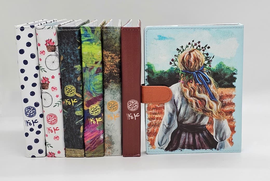 دفتر کلاسوری 20 حلقه (فانتزی،چند طرح)،(چرم)