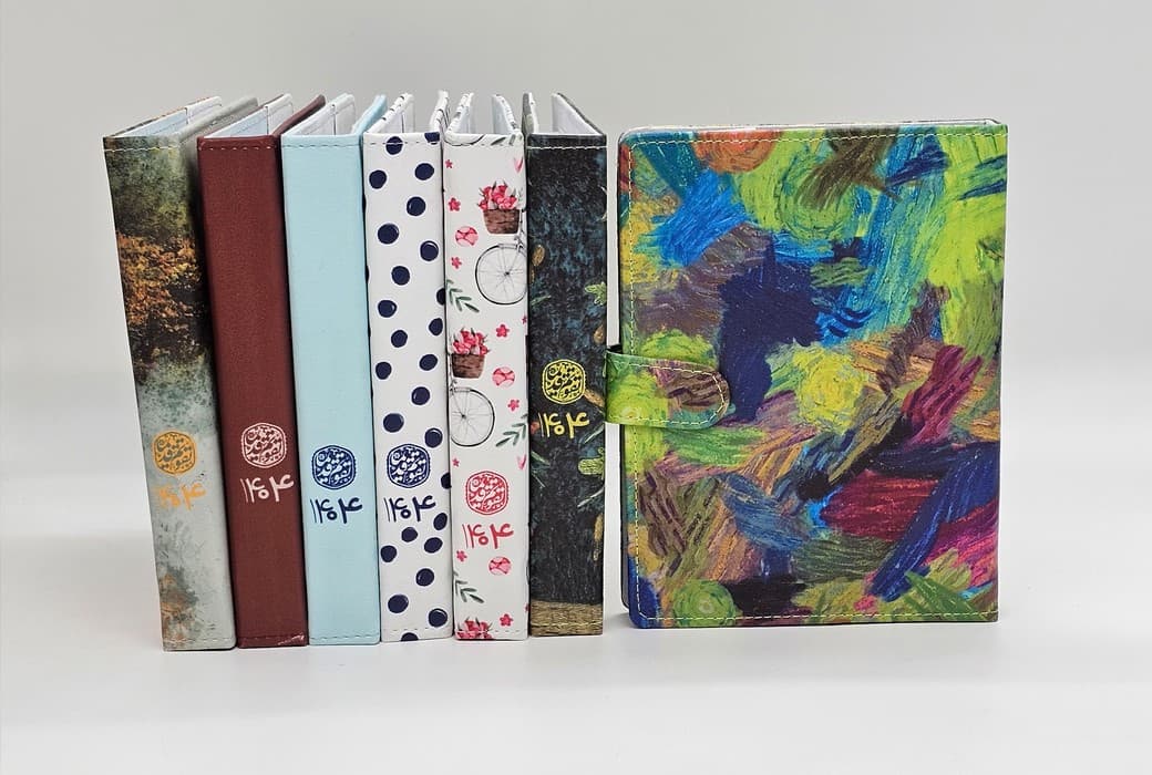 دفتر کلاسوری 20 حلقه (فانتزی،چند طرح)،(چرم)