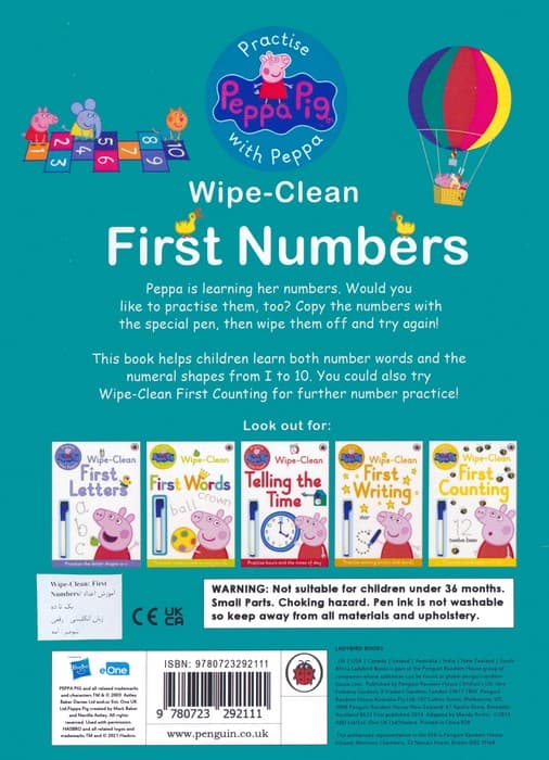 WIPE CLEAN (FIRST NUMBERS):آموزش اعداد یک تا ده (زبان اصلی،انگلیسی)