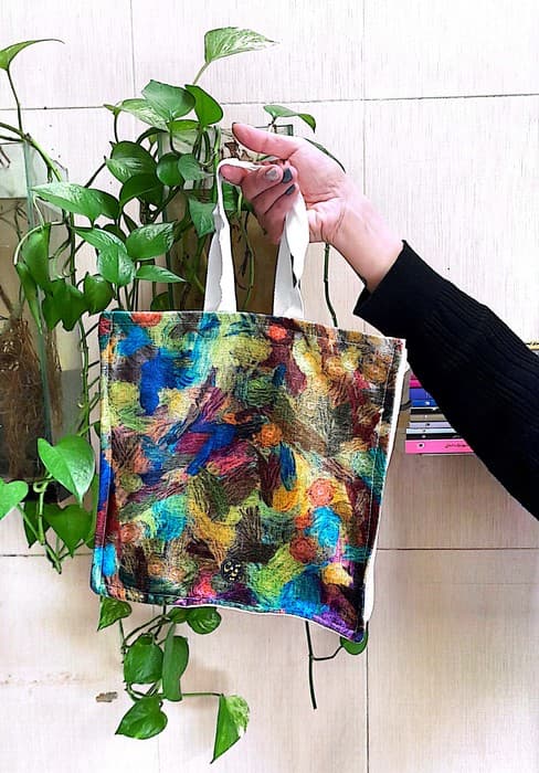 کیف پارچه ای 25*25 (کد KM-34)