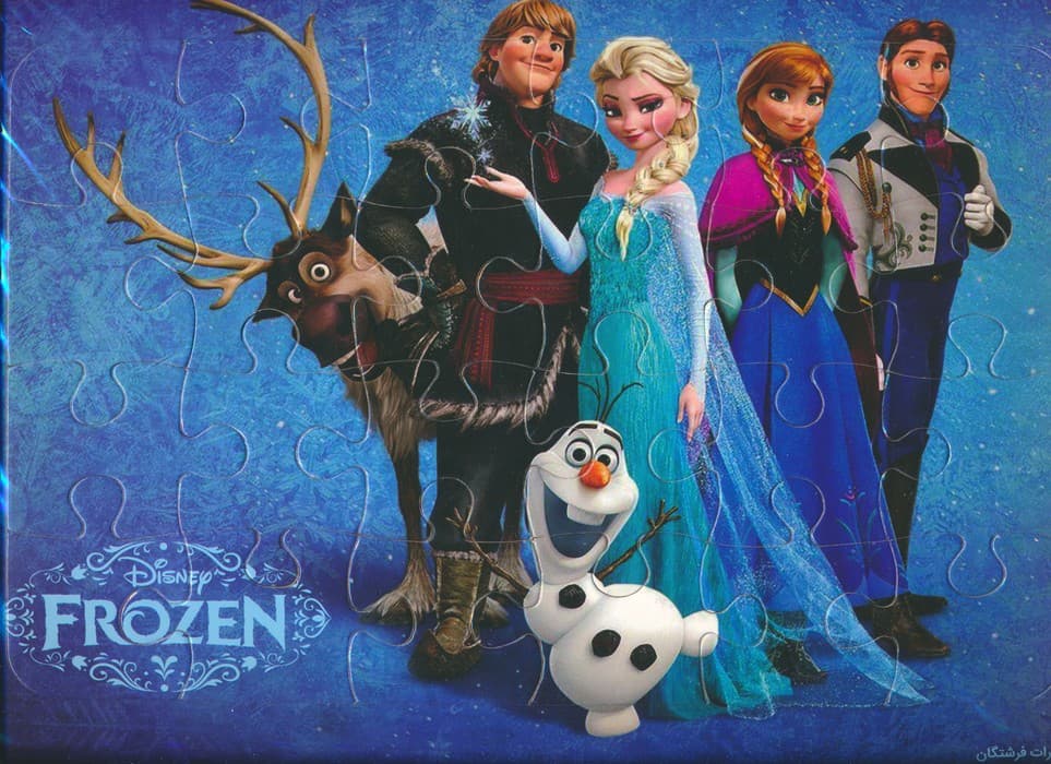 پازل 24 تکه پشت وایت بردی فروزن (گلاسه)