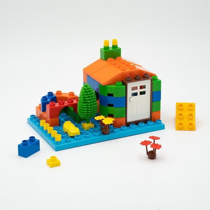 بسته بازی شهر سازه ای (CITY BLOCKS)،(90قطعه،باجعبه)