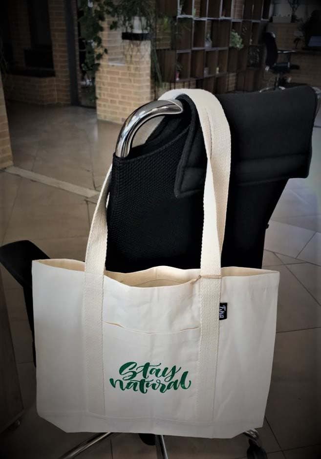 کیف پارچه ای 31*44 (طرح استی نچرال سفید)